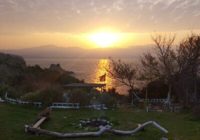 Camping and beach escape: sunset, nature & local flavors